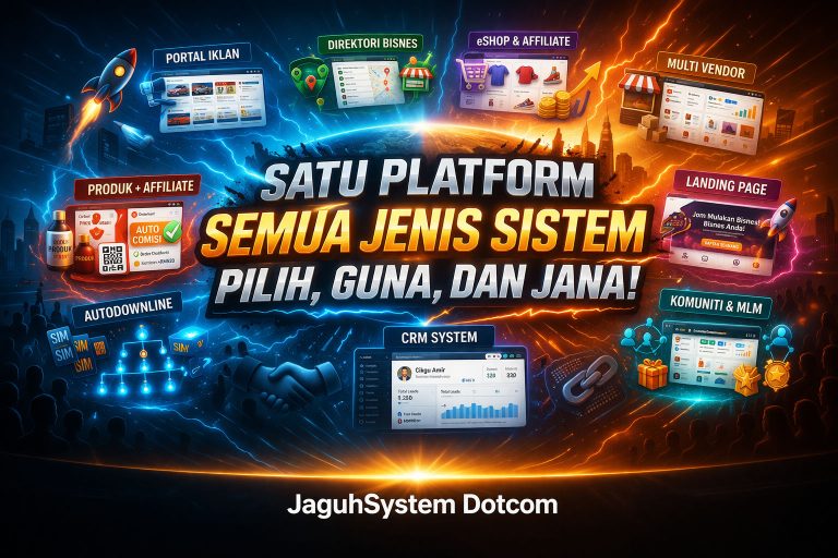 Tempah System Affiliate, Ejen, Dropship